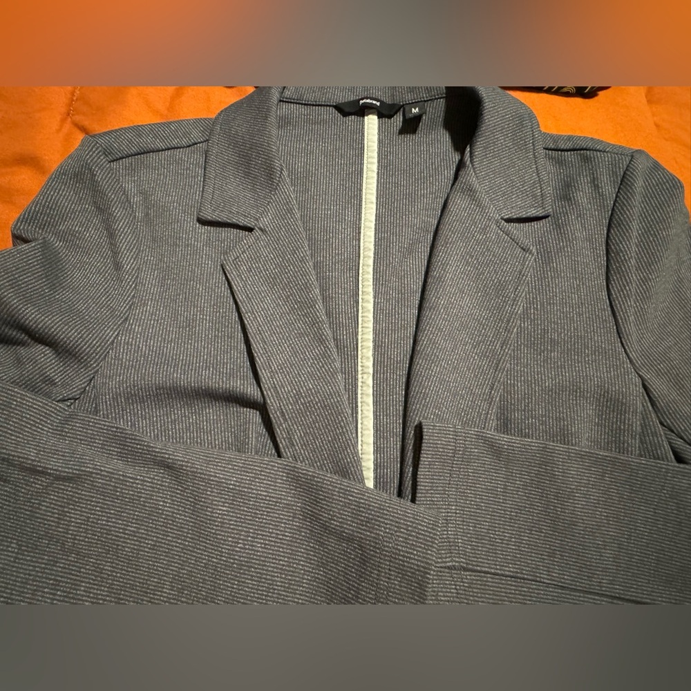 Betabrand Transcendent Blazer pinstripe medium